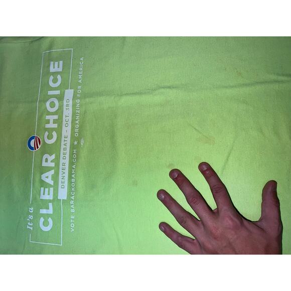 Vintage Barack Obama Shirt Vote It's A Clear Choice America Democracy Tee Small - Picture 7 of 9